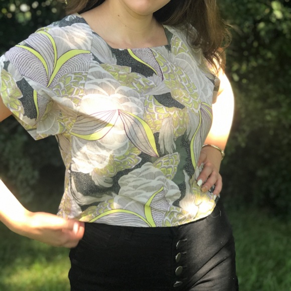 zara floral blouse - Picture 3 of 4